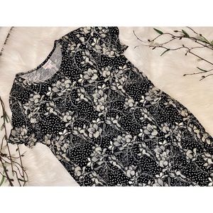 LuLaRoe floral & polka dot print Carly